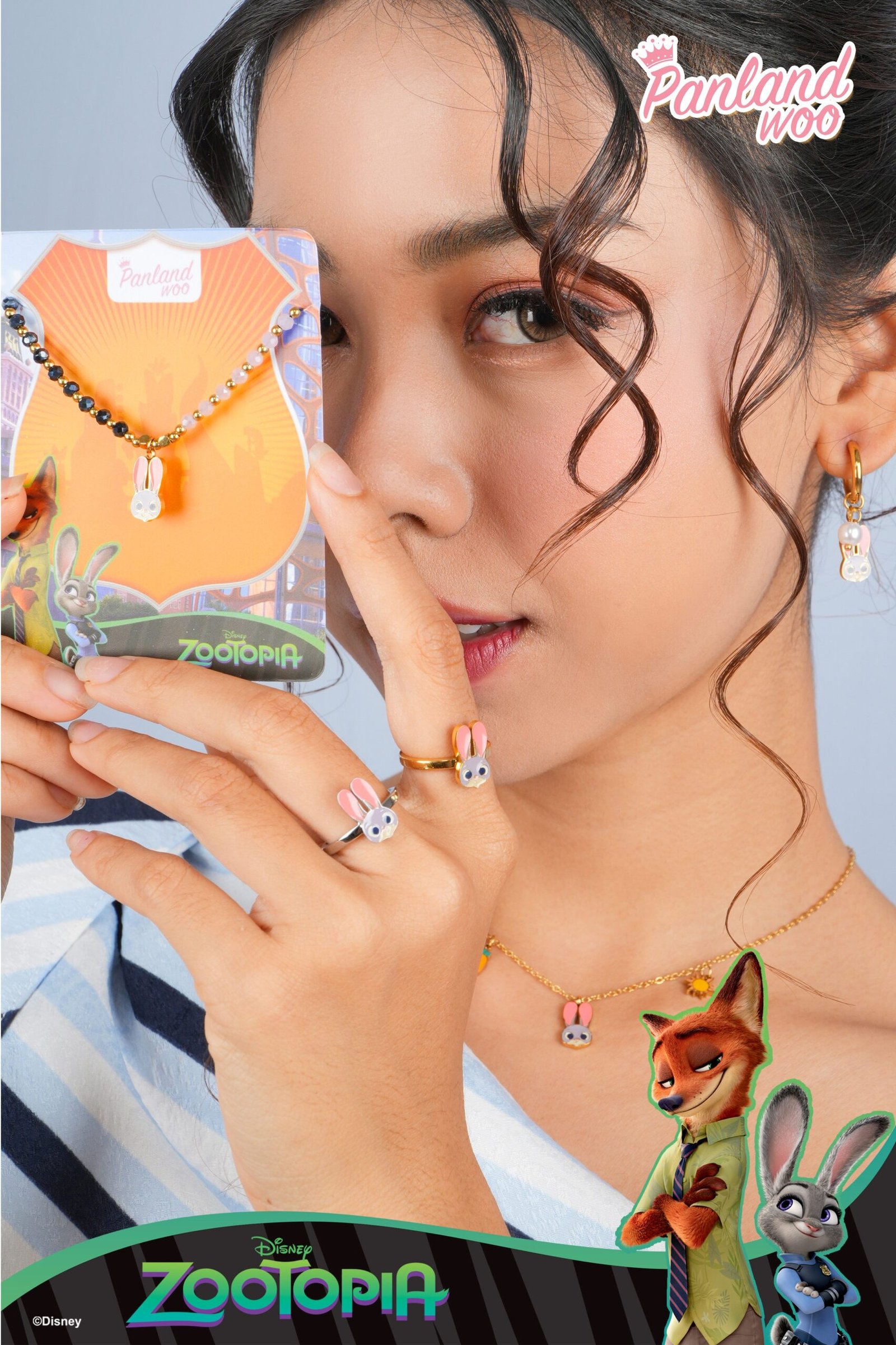 Panlandwoo - Zootopia Collection - Anting Hoop Titanium Wanita Accorsa - Gambar 7