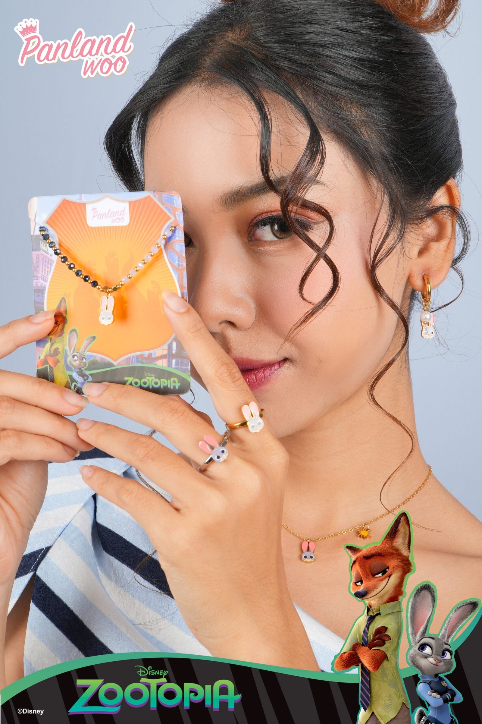 Panlandwoo - Zootopia Collection - Anting Hoop Titanium Wanita Accorsa - Gambar 8