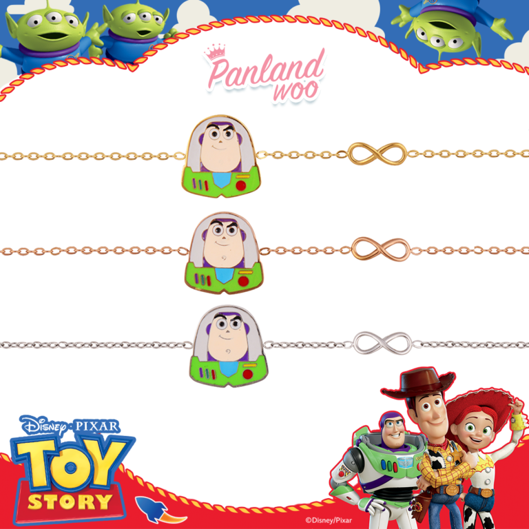 Detail kepala Buzz dan infinity pada gelang Macaulay