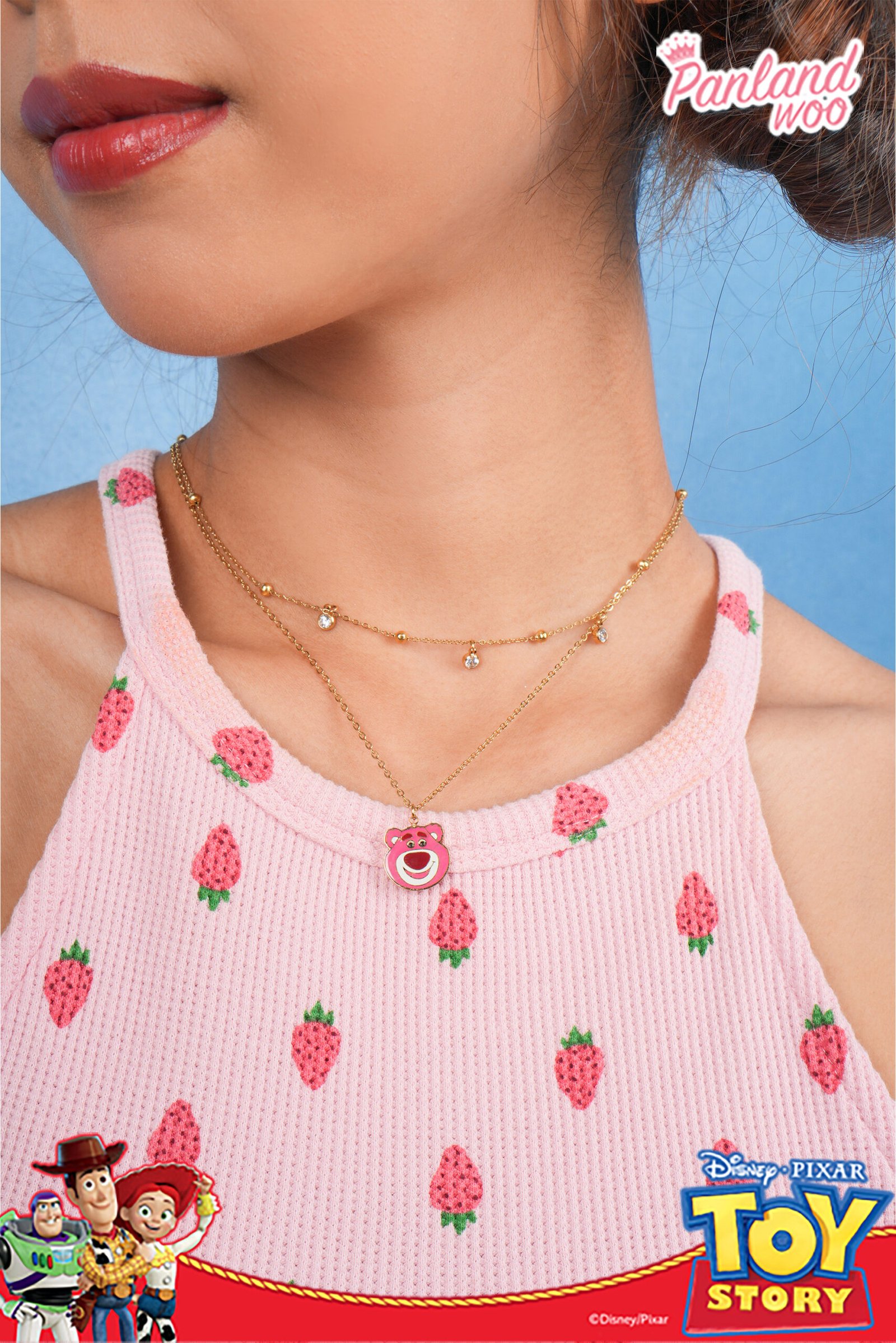 Panlandwoo - Lotso Collection - Kalung Titanium Wanita Delarosa Adjustable - Gambar 2