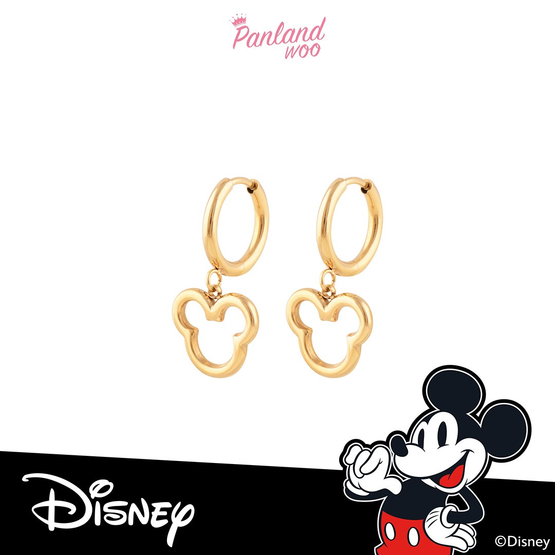 Panlandwoo - Mickey & Minnie Mouse Collection - Anting Hoop Titanium Wanita Morton