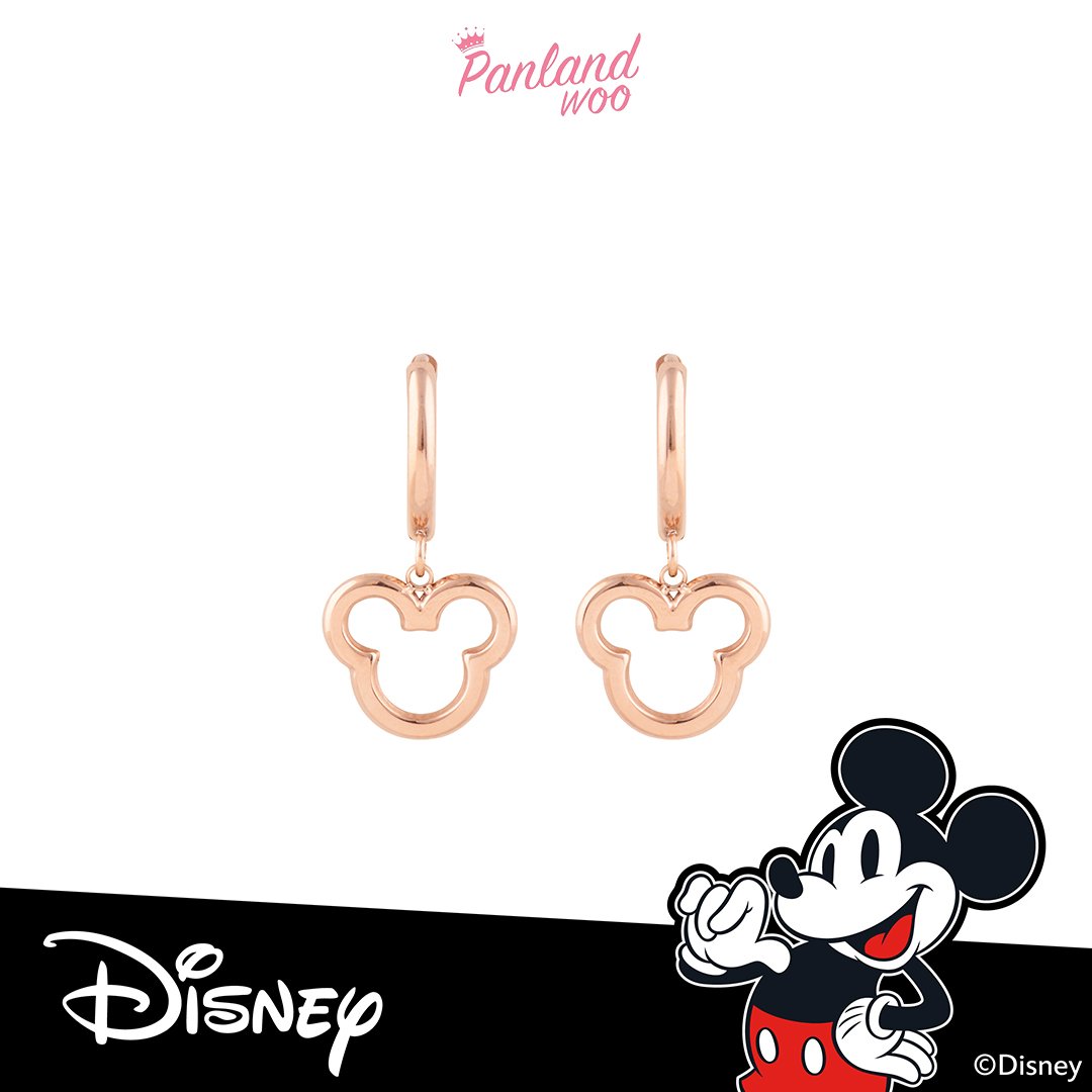 Panlandwoo - Mickey & Minnie Mouse Collection - Anting Hoop Titanium Wanita Morton - Gambar 5