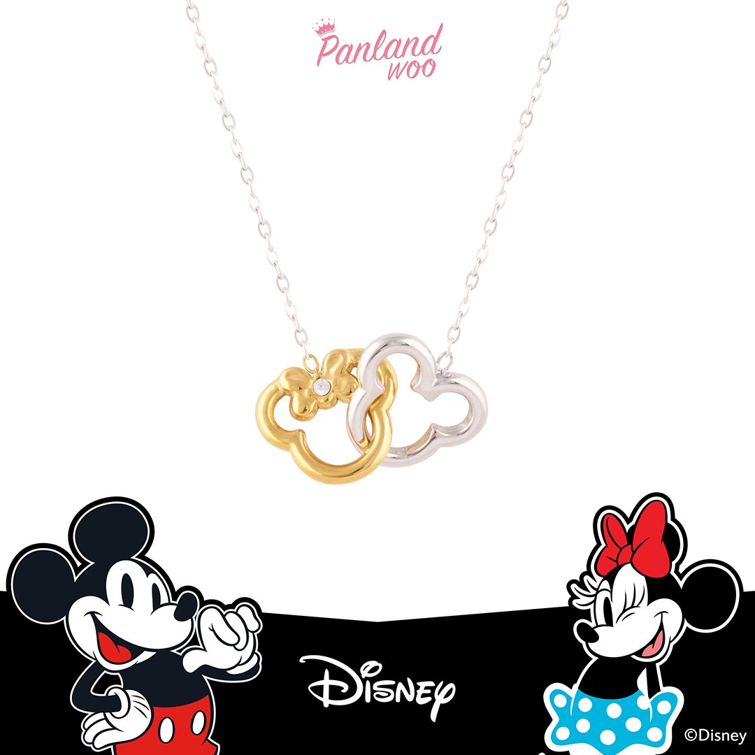 Panlandwoo - Mickey & Minnie Mouse Collection - Kalung Titanium Wanita Moyer Adjustable