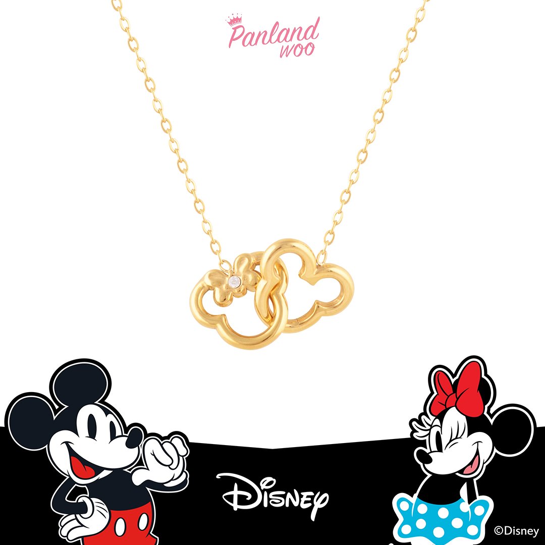 Panlandwoo - Mickey & Minnie Mouse Collection - Kalung Titanium Wanita Moyer Adjustable - Gambar 4