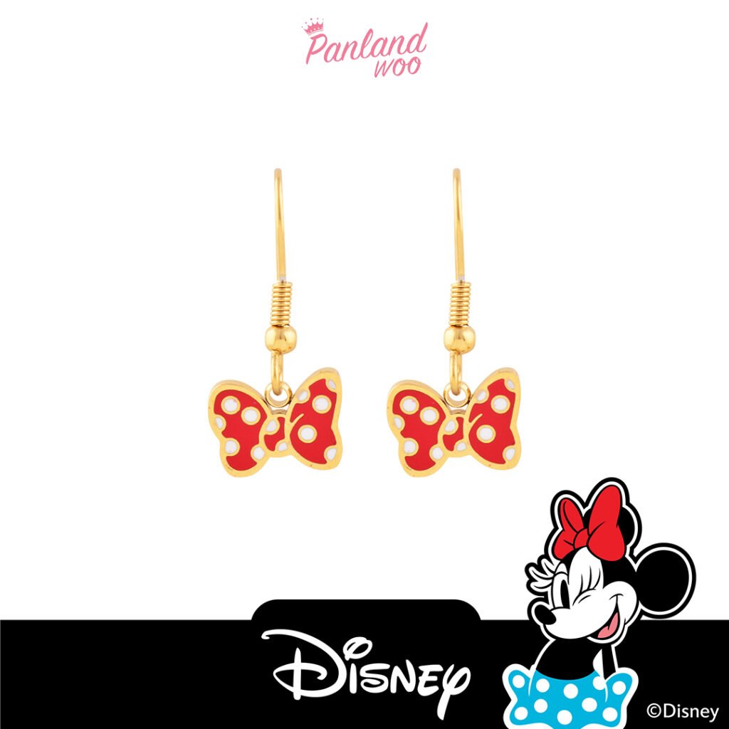 Sepasang anting Gisela dengan motif pita merah