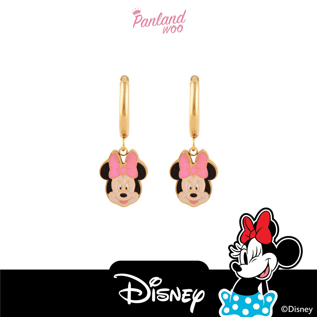 Panlandwoo - Mickey & Minnie Mouse Collection - Anting Hoop Titanium Wanita Lilias
