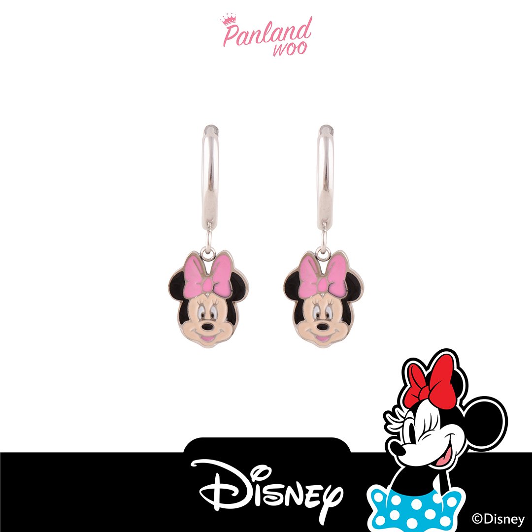 Panlandwoo - Mickey & Minnie Mouse Collection - Anting Hoop Titanium Wanita Lilias - Gambar 5