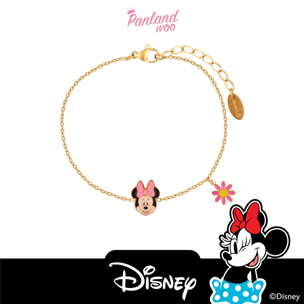 Gelang Frieda dengan karakter Minnie dan detail bunga