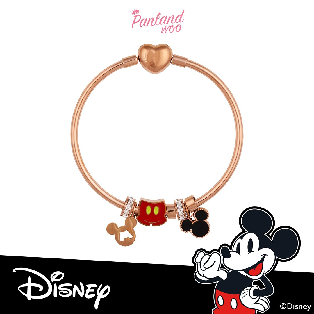 Panlandwoo - Mickey & Minnie Mouse Collection - Gelang Bangle Titanium Wanita Mahler - Gambar 5