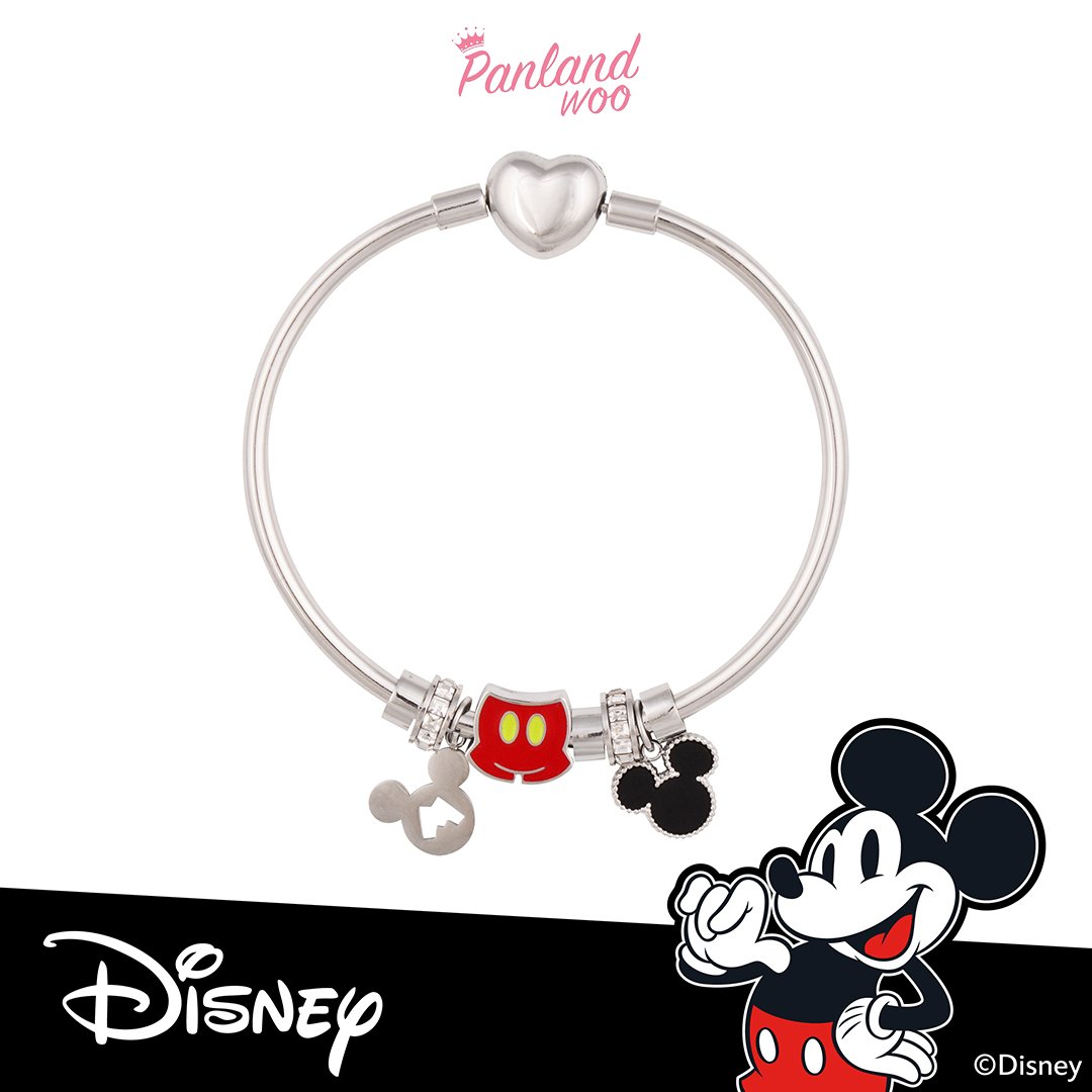 Panlandwoo - Mickey & Minnie Mouse Collection - Gelang Bangle Titanium Wanita Mahler - Gambar 3
