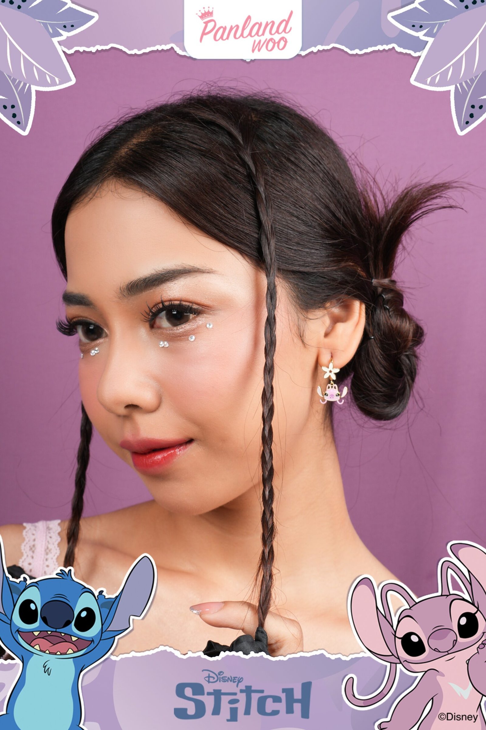 Panlandwoo - Stitch Collection - Anting Hoop Titanium Wanita Adrista - Gambar 8