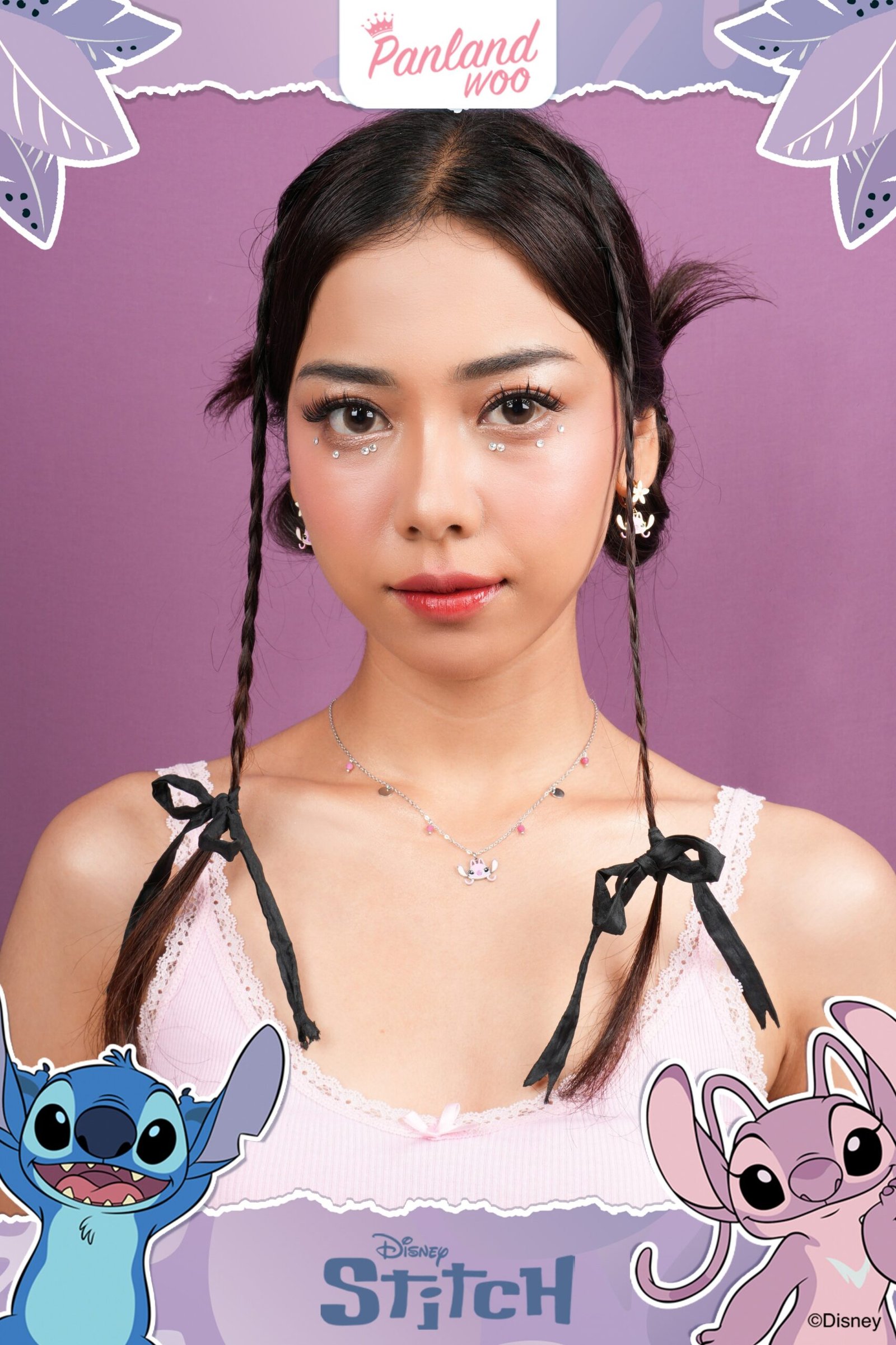 Panlandwoo - Stitch Collection - Kalung Titanium Wanita Kezara Adjustable - Gambar 8