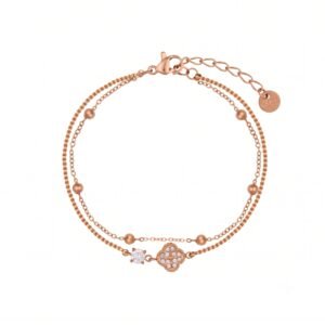 Panlandwoo - Gelang Tangan Stainless Wanita Volans Adjustable - Gambar 5