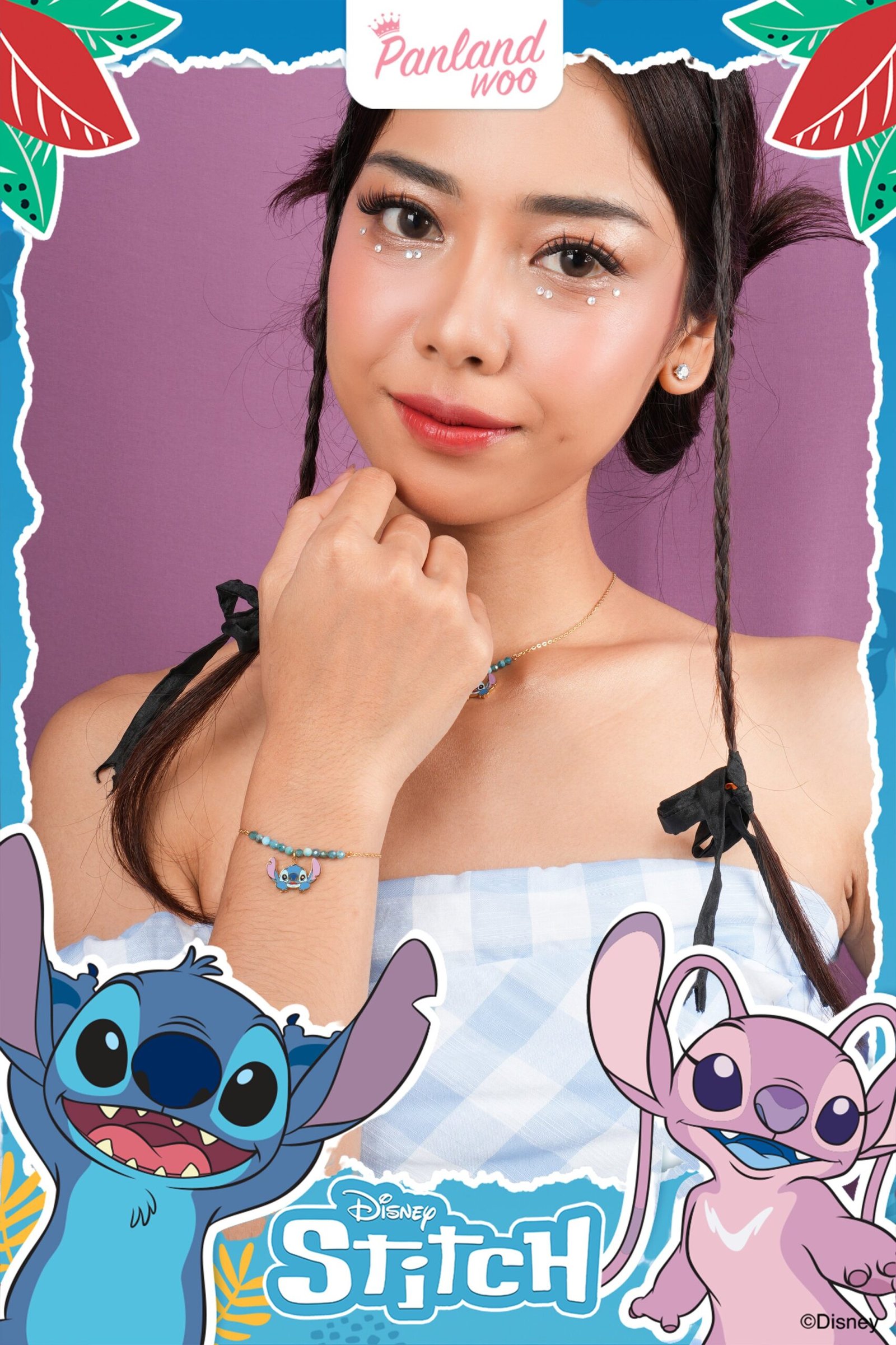 Panlandwoo - Stitch Collection - Gelang Tangan Titanium Wanita Fior Adjustable - Gambar 5