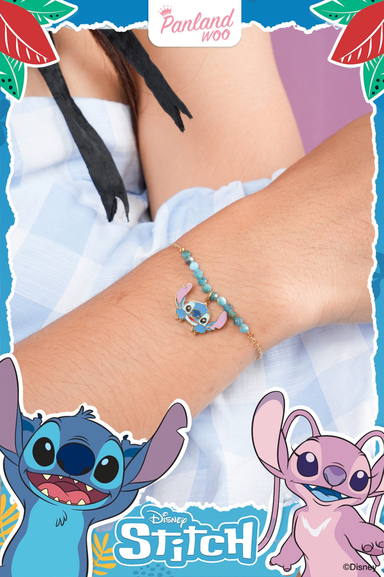 Panlandwoo - Stitch Collection - Gelang Tangan Titanium Wanita Fior Adjustable - Gambar 3