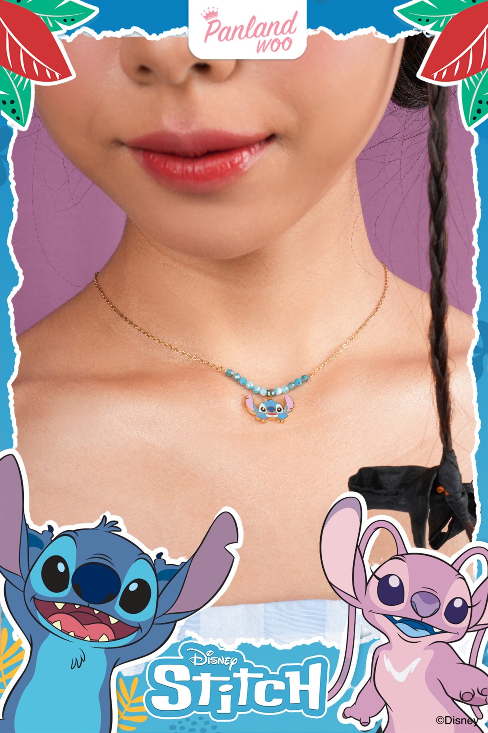 Panlandwoo - Stitch Collection - Kalung Titanium Wanita Fior Adjustable - Gambar 8