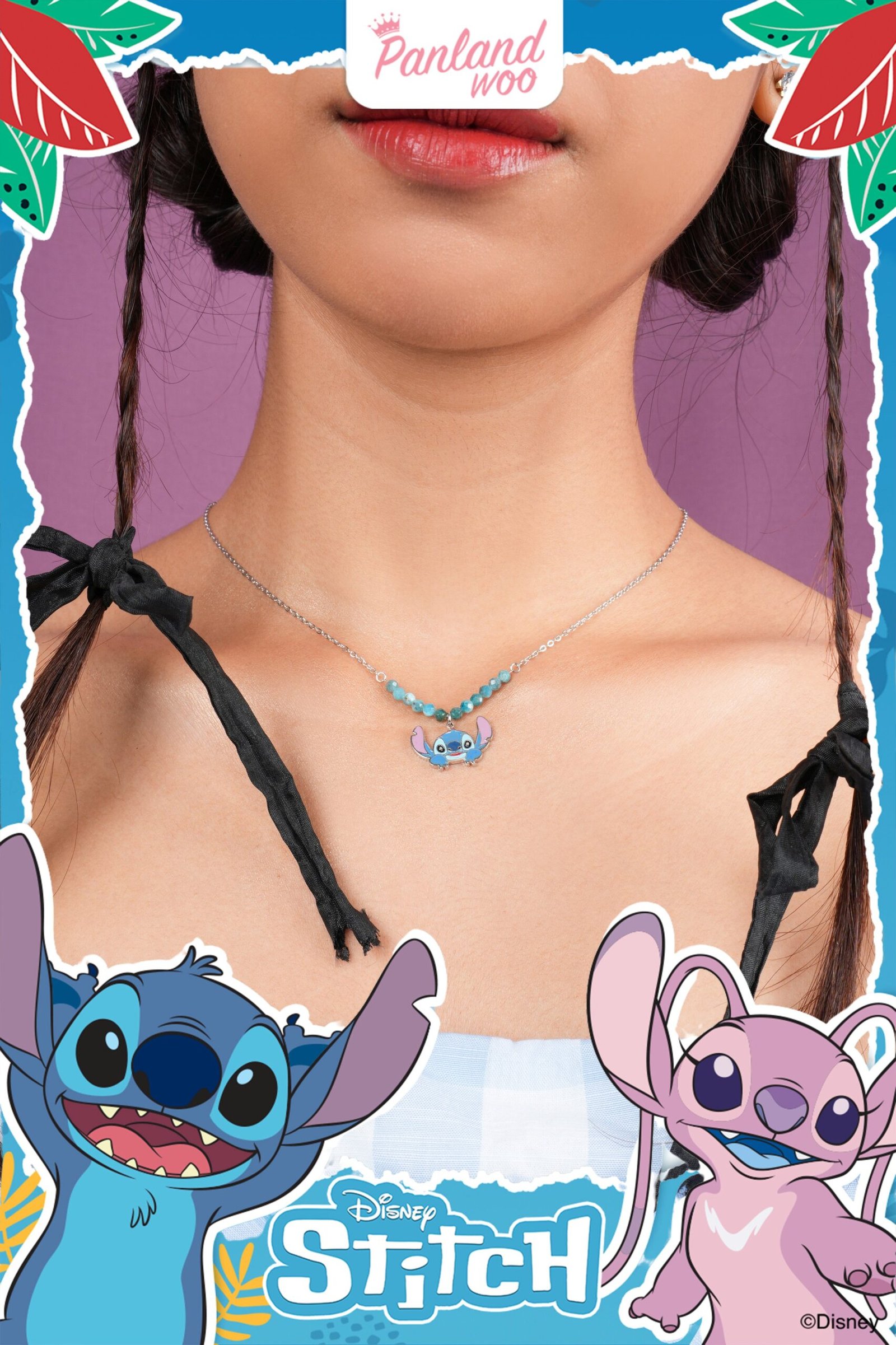 Panlandwoo - Stitch Collection - Kalung Titanium Wanita Fior Adjustable - Gambar 4