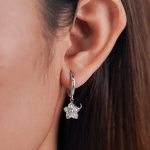 Panlandwoo - Anting Hoop Titanium Wanita Orquida - Gambar 8
