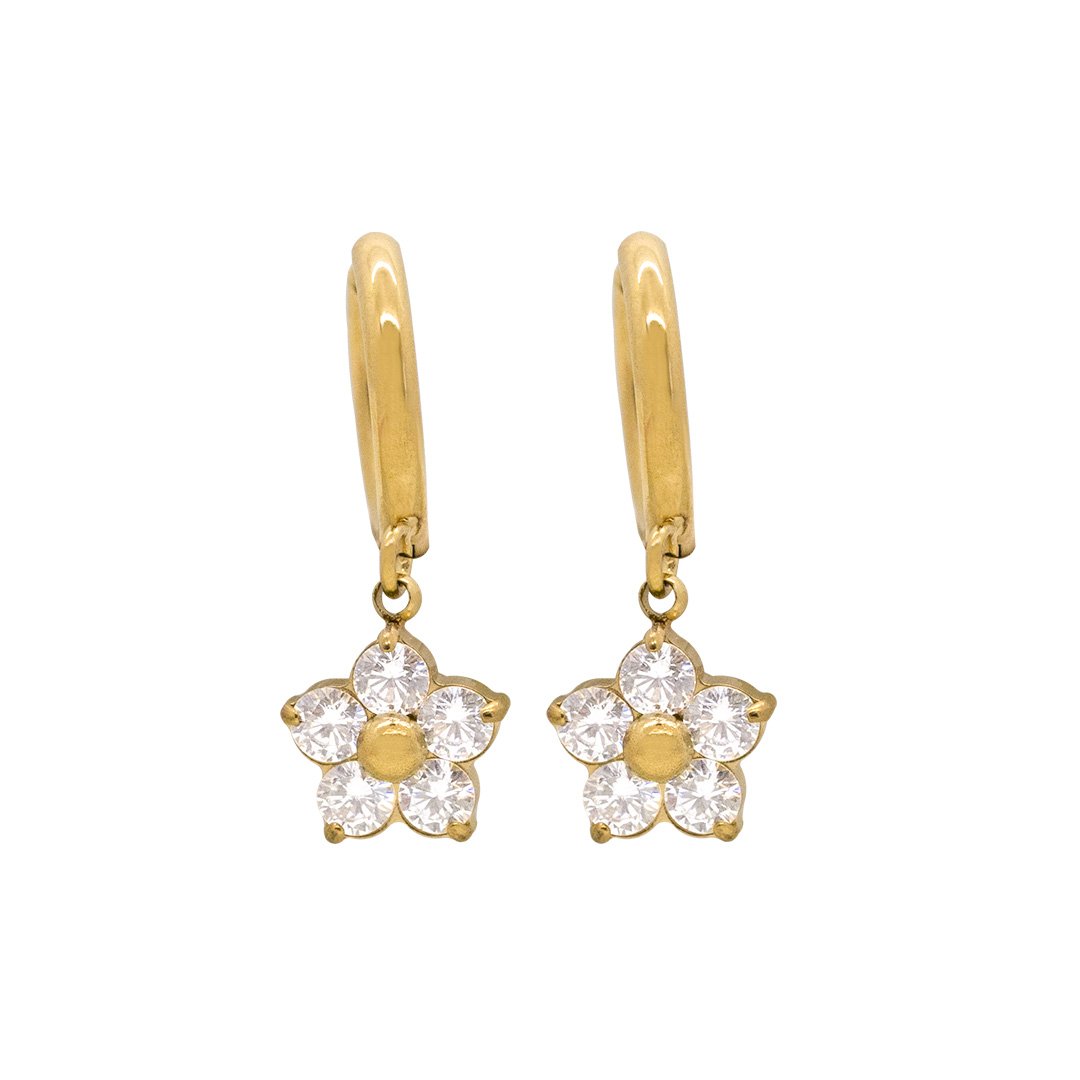 Panlandwoo - Anting Hoop Titanium Wanita Orquida - Gambar 5
