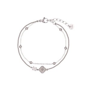Panlandwoo - Gelang Tangan Stainless Wanita Volans Adjustable - Gambar 3