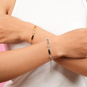 Panlandwoo - Gelang Serut Titanium Wanita Zaria Adjustable - Gambar 6
