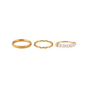 Panlandwoo - Cincin Set Titanium Wanita Esmery