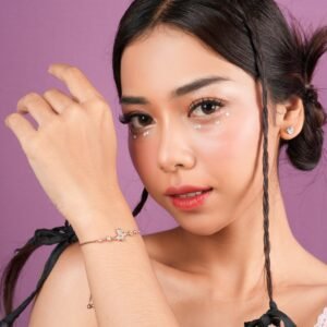 Panlandwoo - Gelang Serut Titanium Wanita Ambra Adjustable - Gambar 3