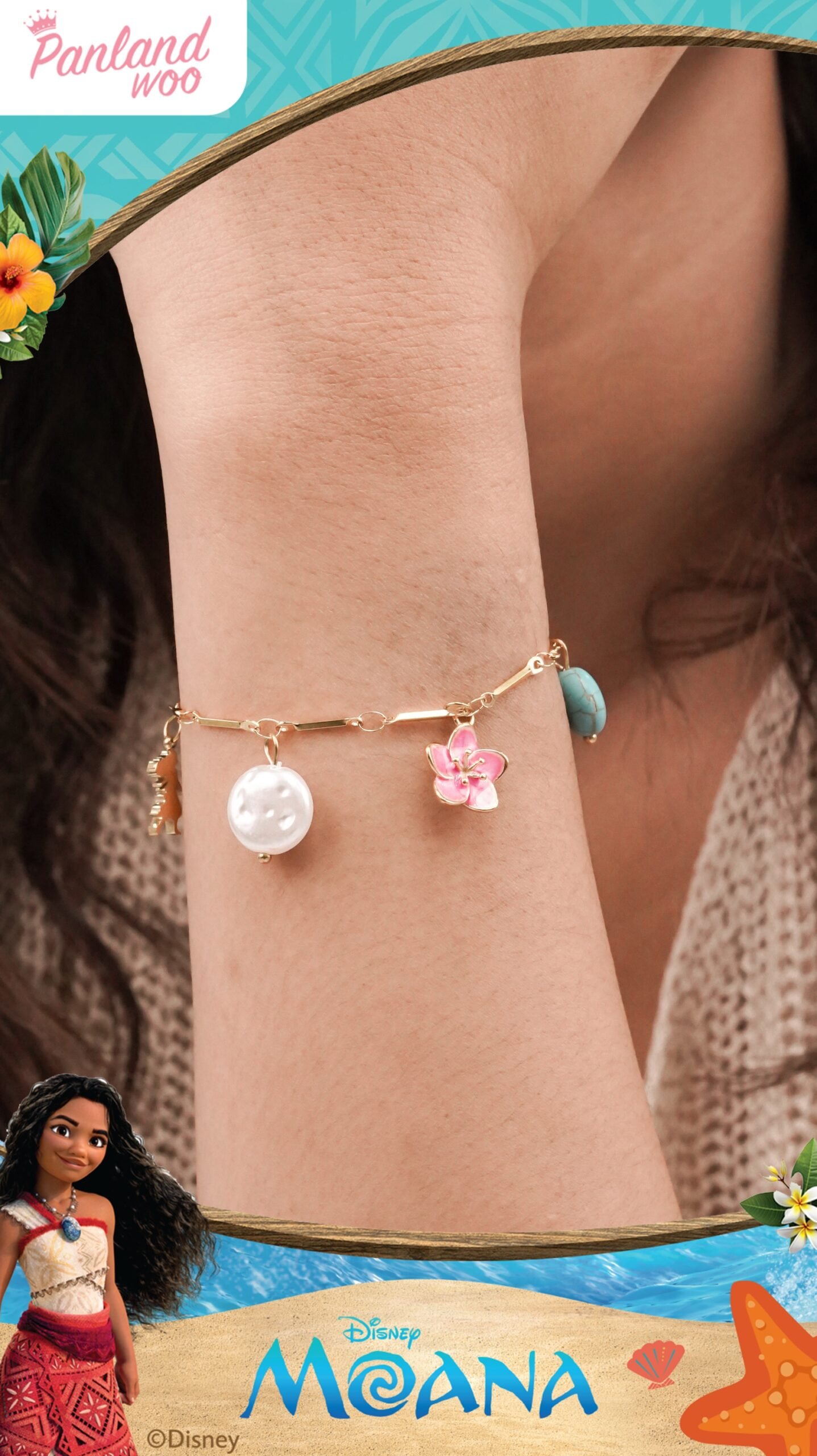 Panlandwoo - Moana Collection - Gelang Tangan Titanium Wanita Aquavin Adjustable - Gambar 2