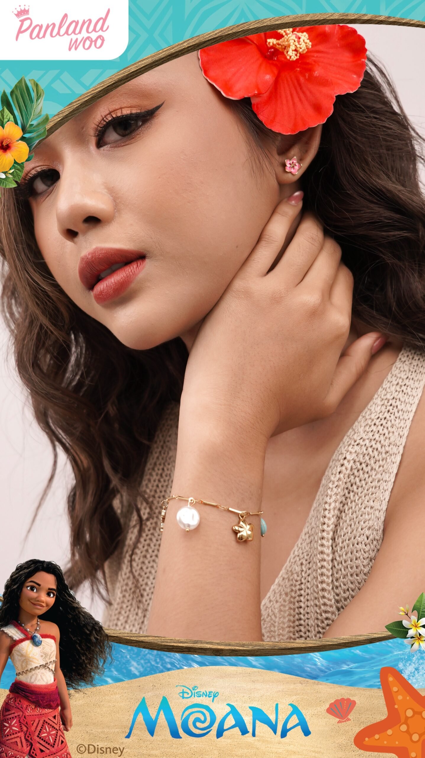 Panlandwoo - Moana Collection - Gelang Tangan Titanium Wanita Aquavin Adjustable - Gambar 7