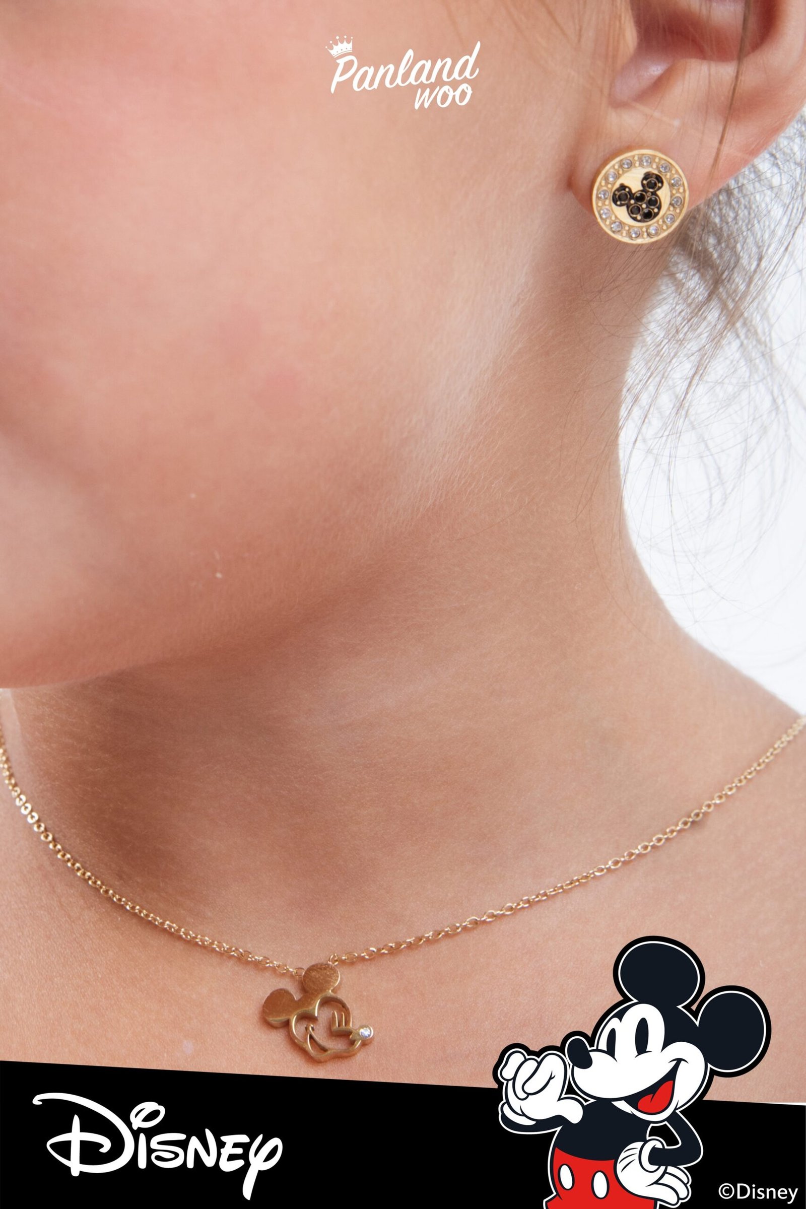 Panlandwoo Kids - Mickey & Minnie Mouse Collection - Kalung Titanium Anak Aadin Adjustable - Gambar 5