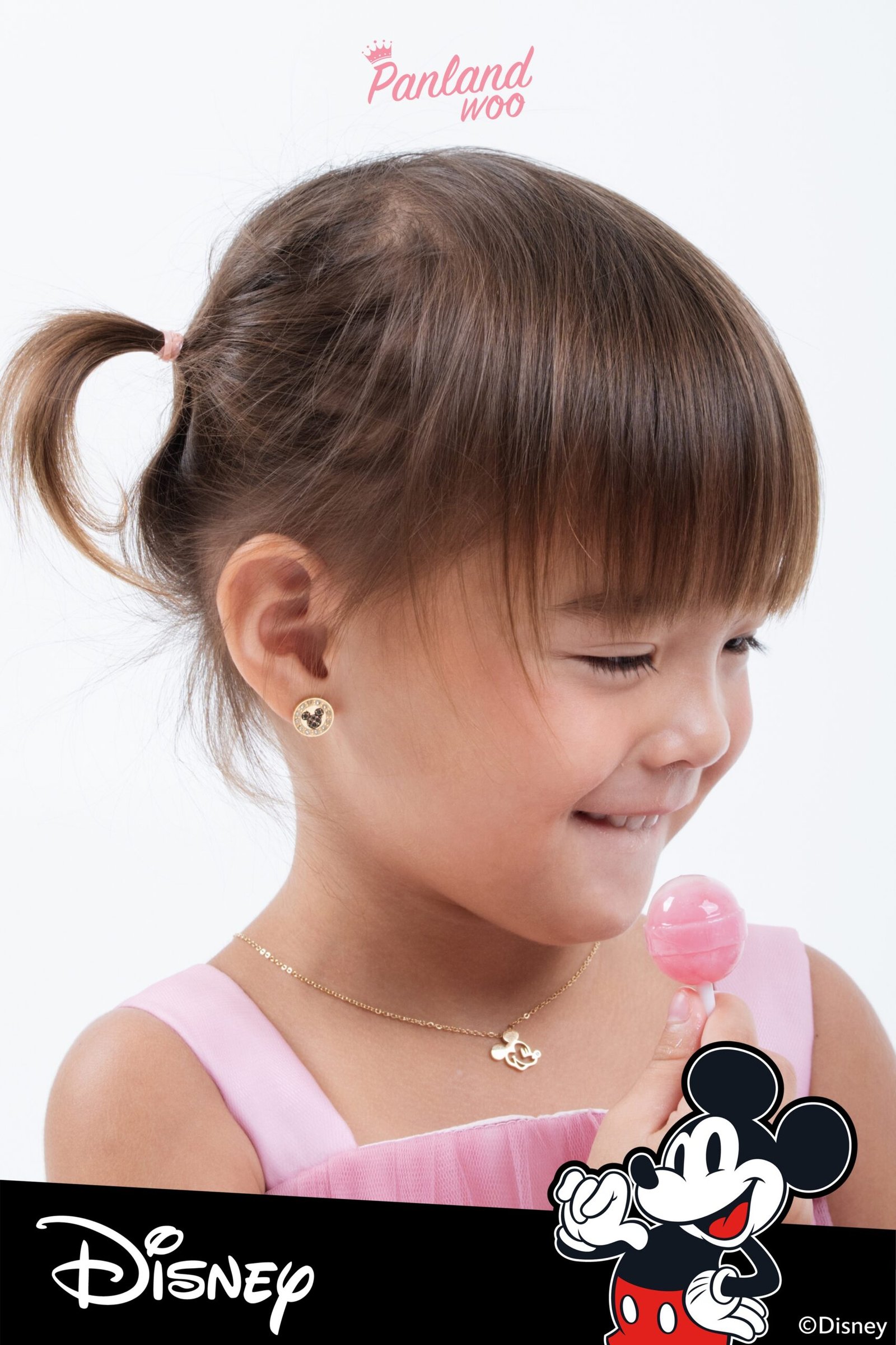 Panlandwoo Kids - Mickey & Minnie Mouse Collection - Kalung Titanium Anak Aadin Adjustable - Gambar 7