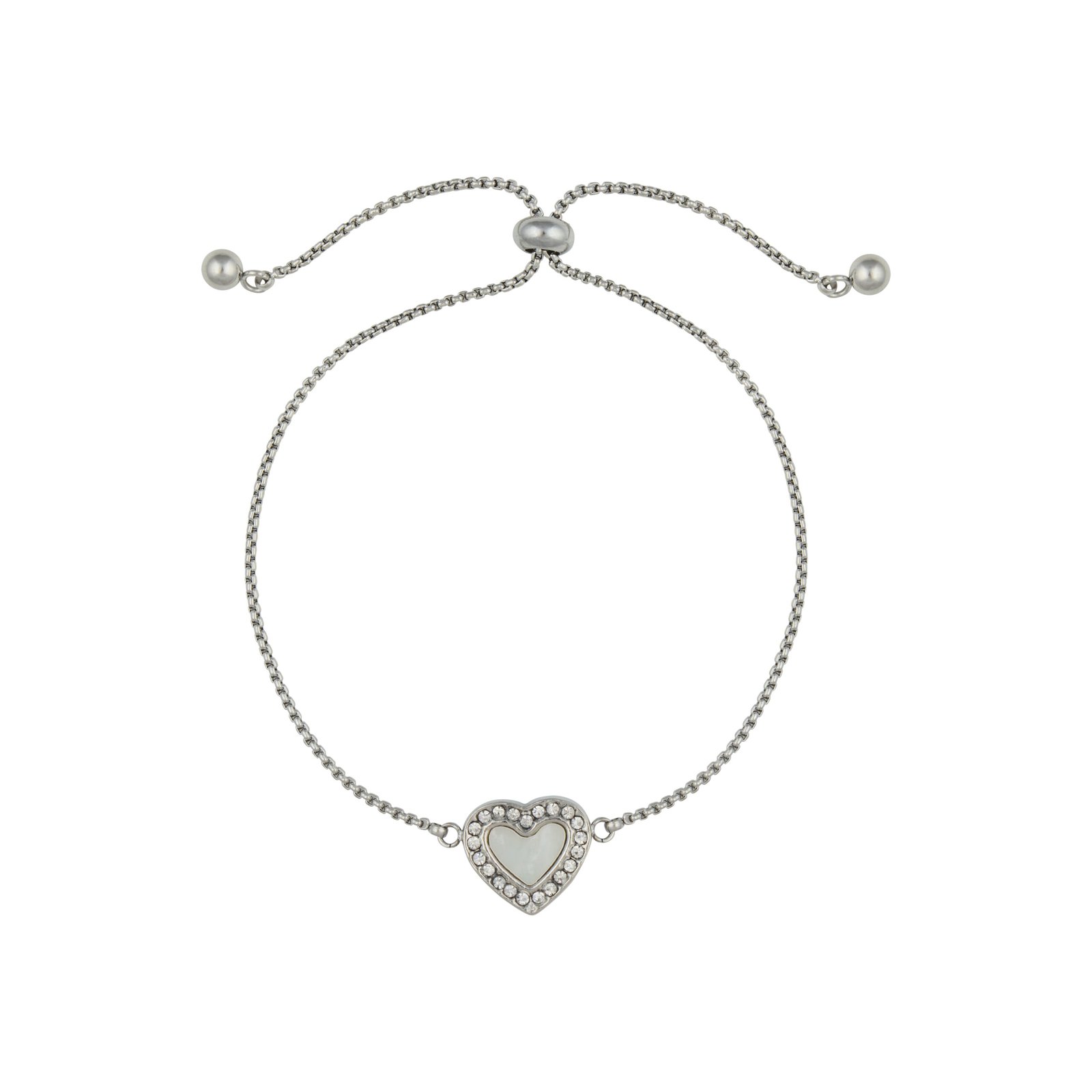 Panlandwoo - Gelang Serut Titanium Wanita White Vandelia Adjustable