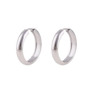 Panlandwoo - Anting Hoop Titanium Wanita Holle - Gambar 6