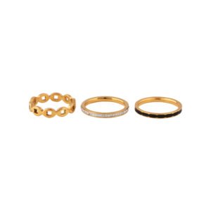 Panlandwoo - Cincin Set Titanium Wanita Exandria
