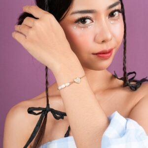 Panlandwoo - Gelang Serut Titanium Wanita Aradia Adjustable - Gambar 2