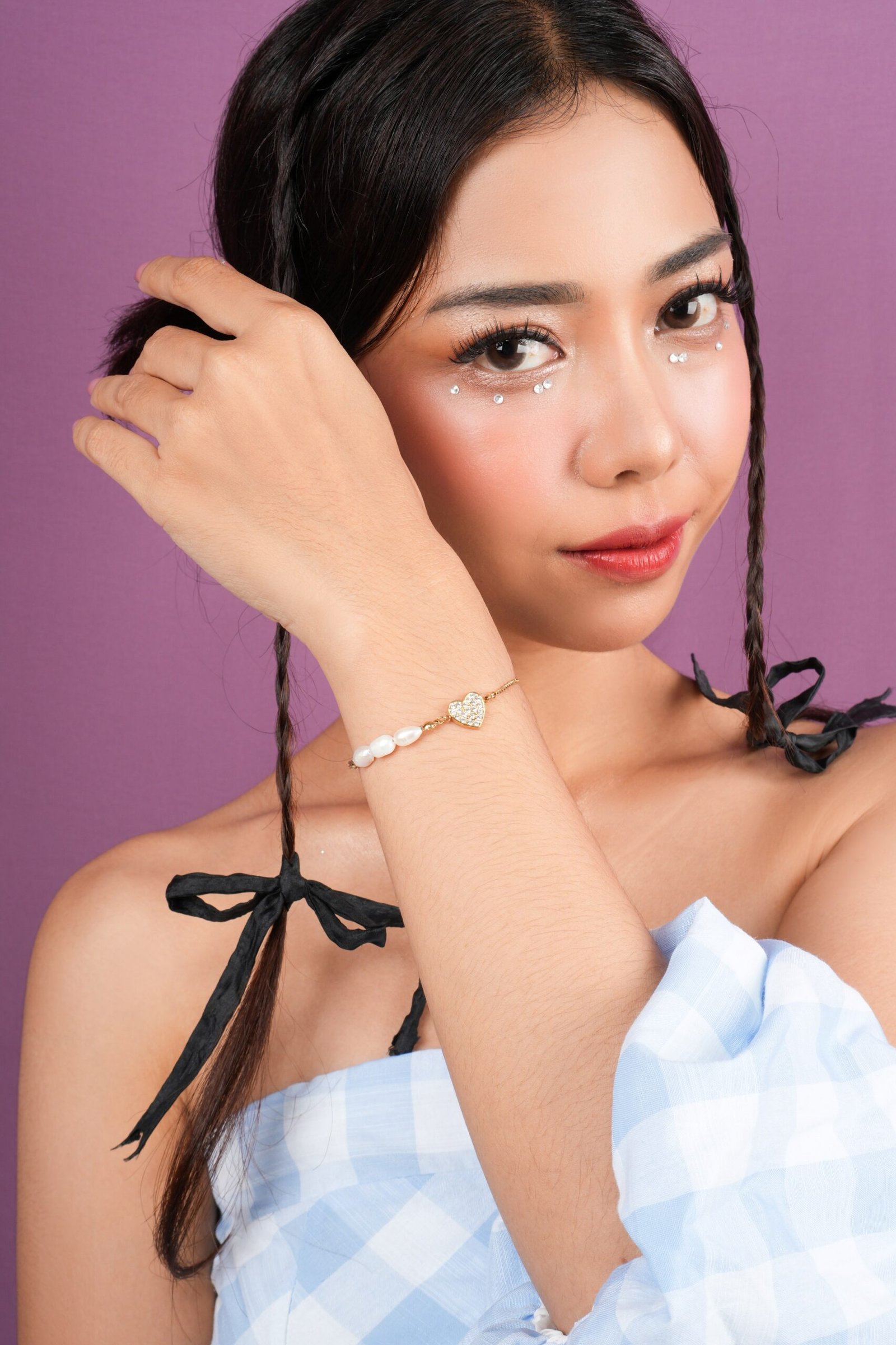 Panlandwoo - Gelang Serut Titanium Wanita Aradia Adjustable - Gambar 2