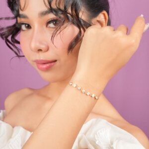 Panlandwoo - Gelang Serut Titanium Wanita Rayne Adjustable - Gambar 5
