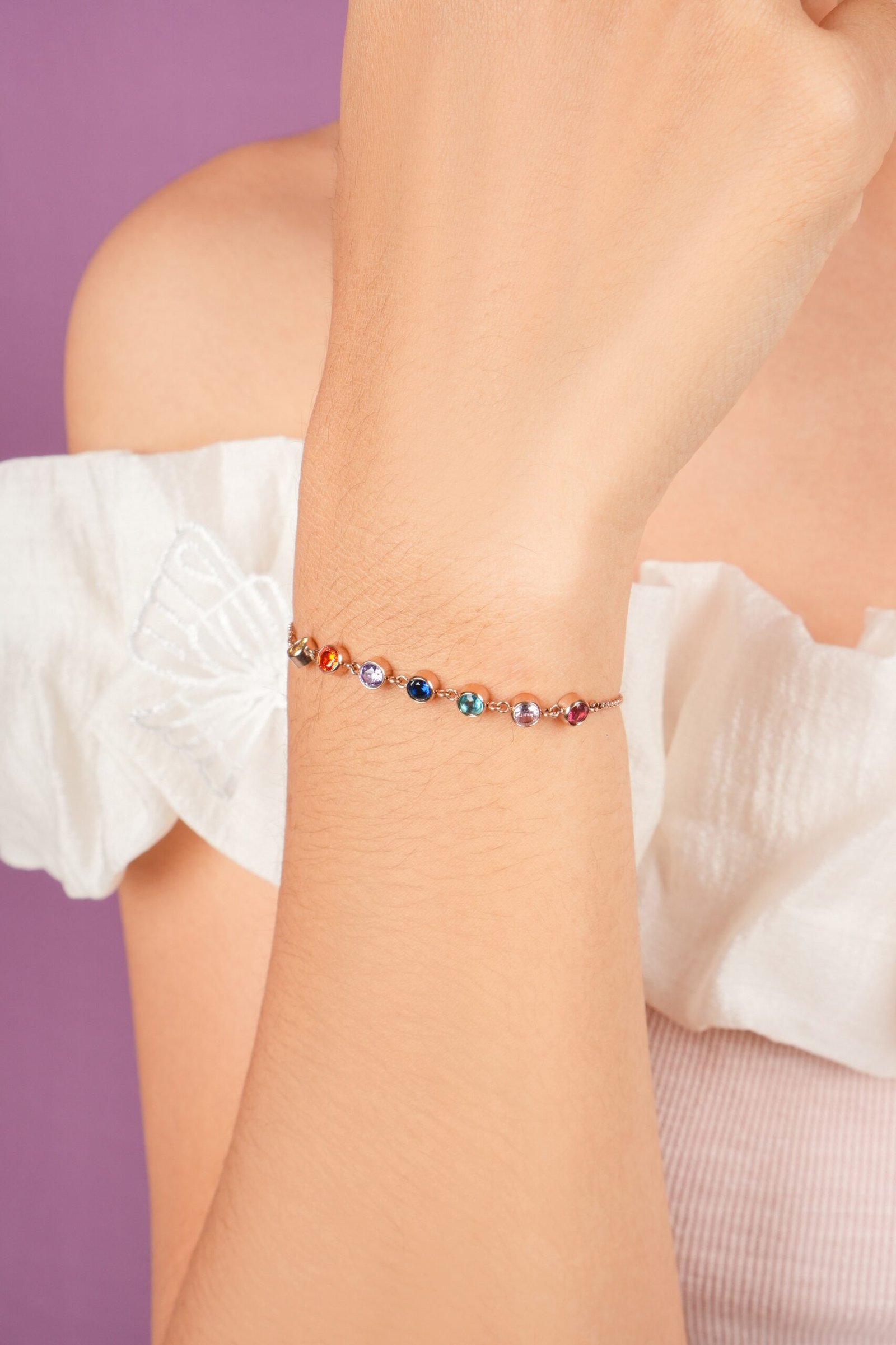 Panlandwoo - Gelang Serut Titanium Wanita Rayne Adjustable - Gambar 6