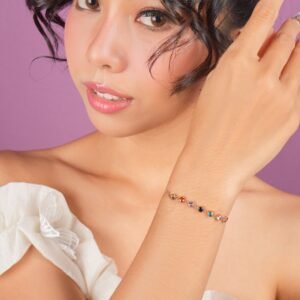 Panlandwoo - Gelang Serut Titanium Wanita Rayne Adjustable - Gambar 8