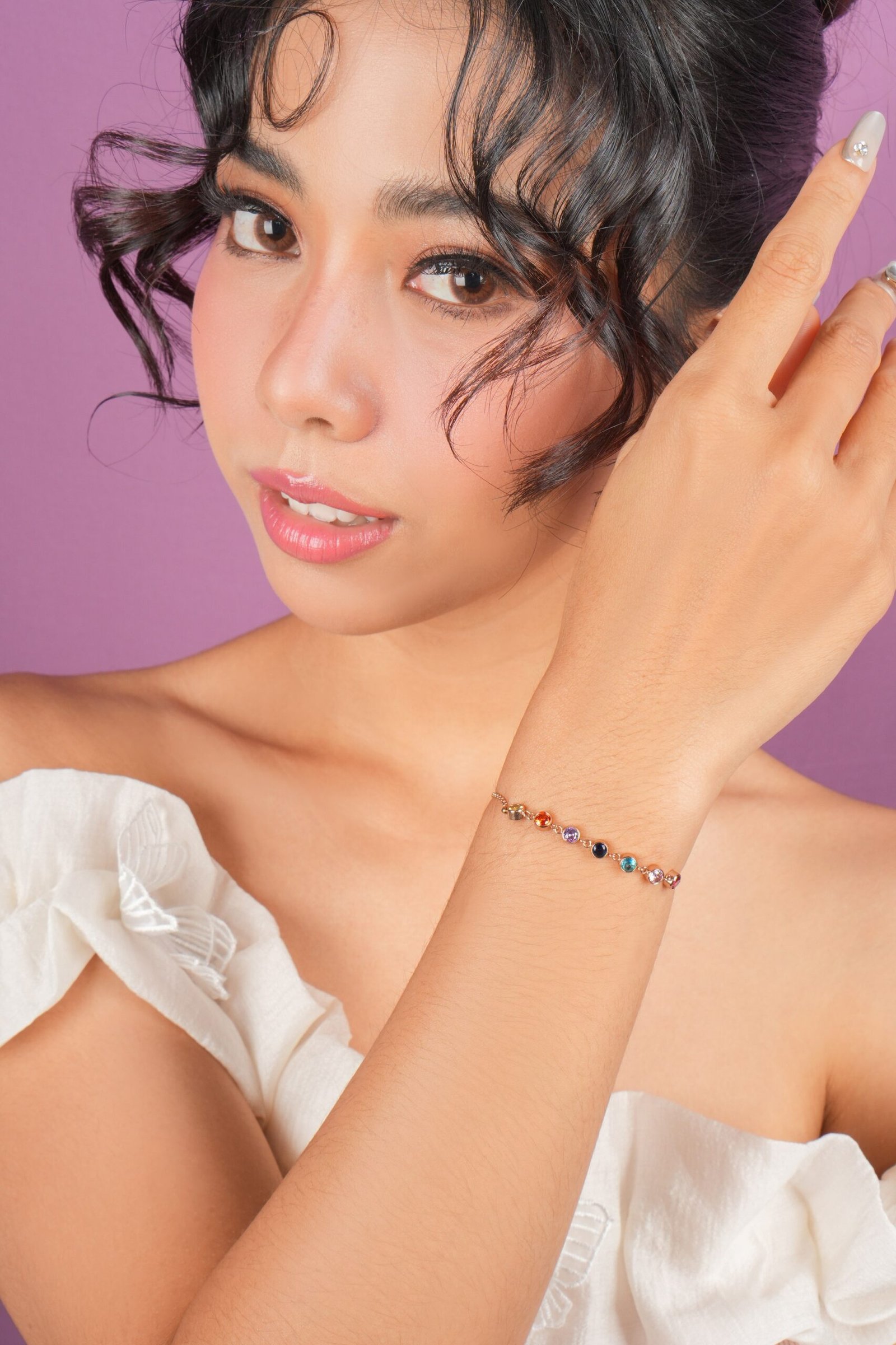 Panlandwoo - Gelang Serut Titanium Wanita Rayne Adjustable - Gambar 8