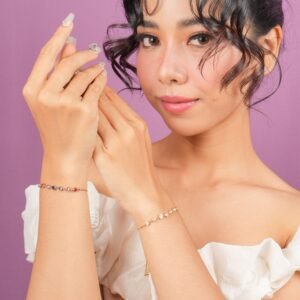 Panlandwoo - Gelang Serut Titanium Wanita Rayne Adjustable - Gambar 3