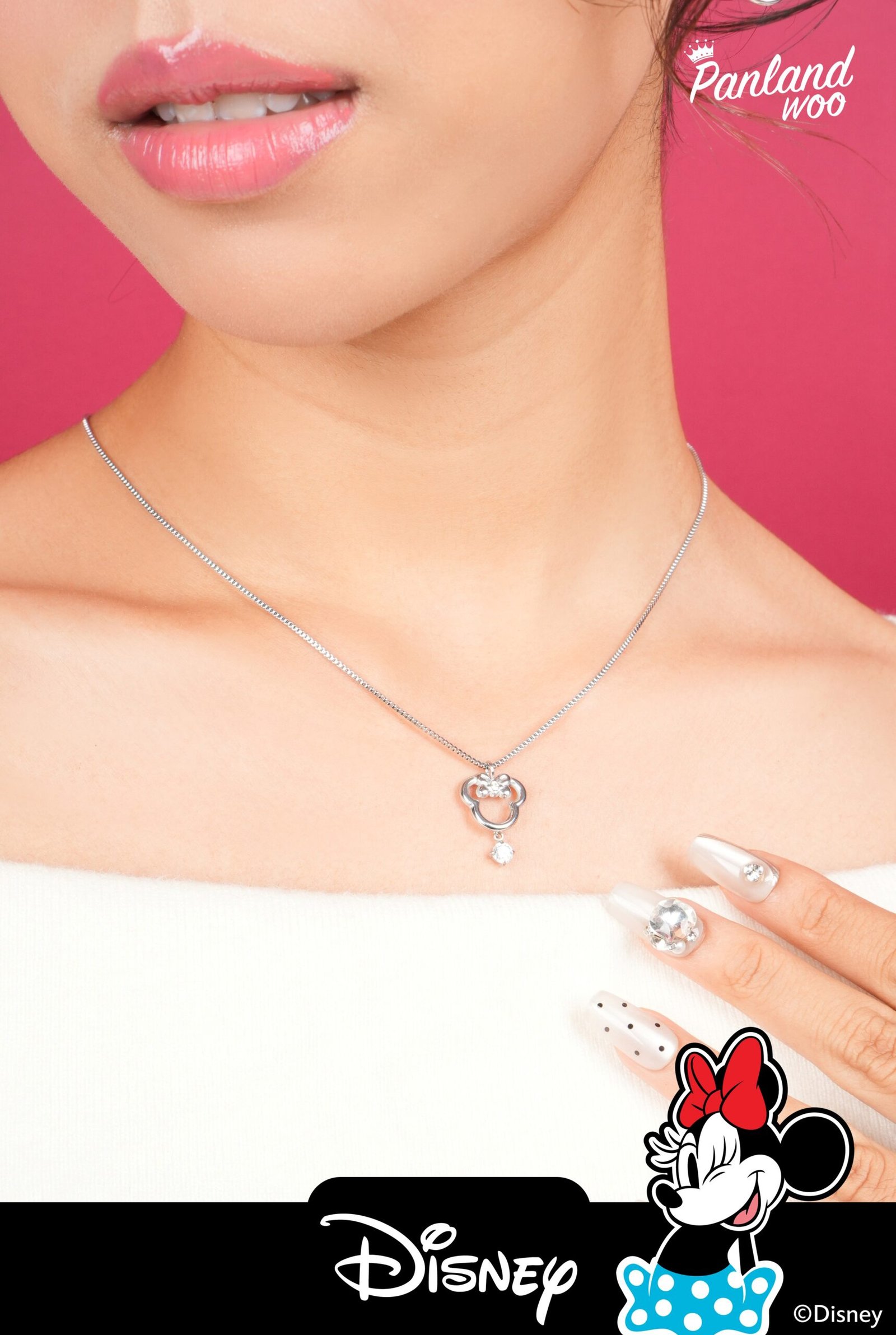 Panlandwoo - Mickey & Minnie Mouse Collection - Kalung Titanium Wanita Somerset Adjustable - Gambar 3