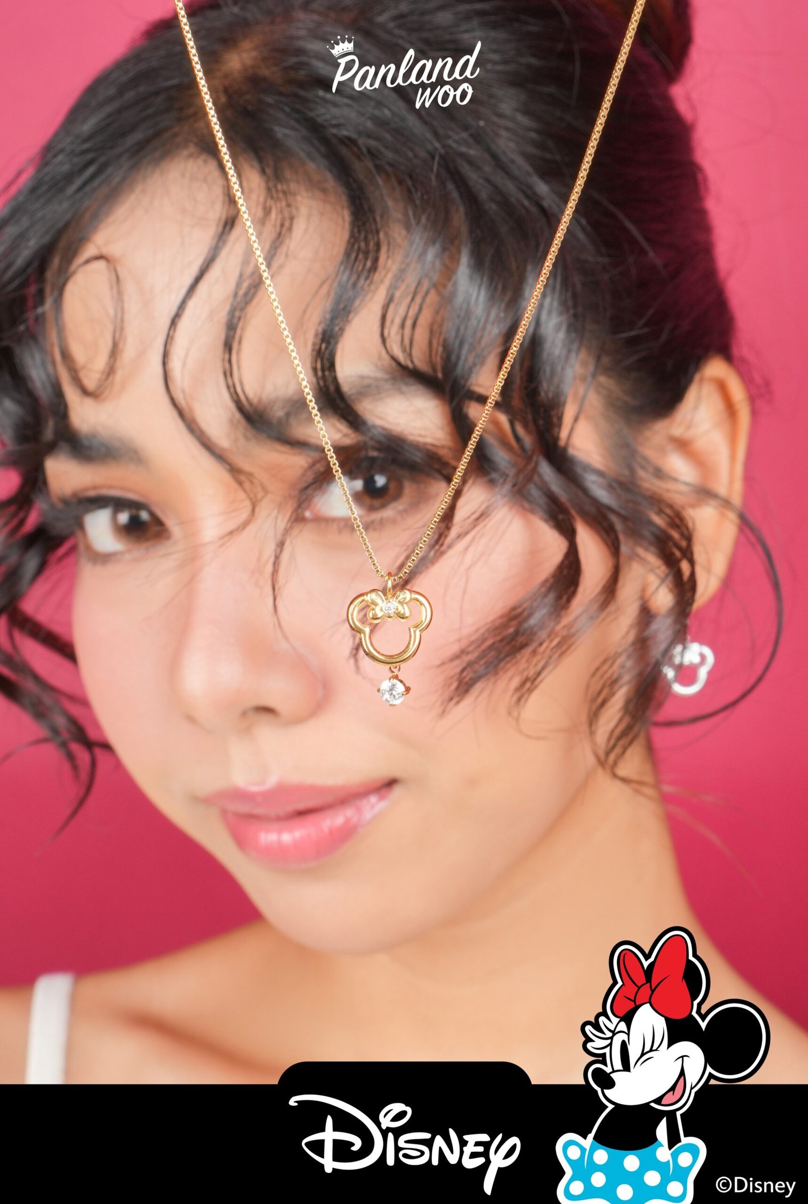 Panlandwoo - Mickey & Minnie Mouse Collection - Kalung Titanium Wanita Somerset Adjustable - Gambar 6