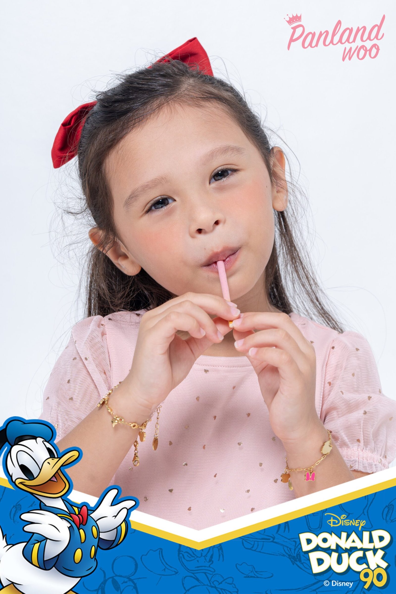 Panlandwoo Kids - Donald Duck & Friends Collection - Gelang Tangan Titanium Anak Porsha Adjustable - Gambar 2