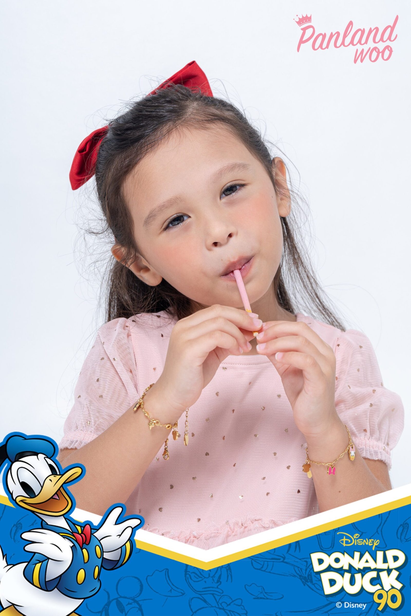 Panlandwoo Kids - Donald Duck & Friends Collection - Gelang Tangan Titanium Anak Porsha Adjustable - Gambar 4