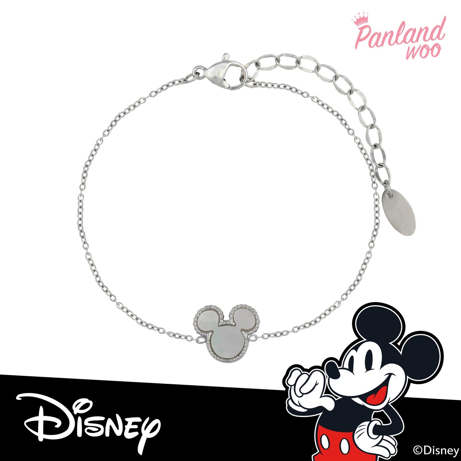 Panlandwoo Kids - Mickey & Minnie Mouse Collection - Gelang Tangan Titanium Anak Kissy Adjustable - Gambar 5