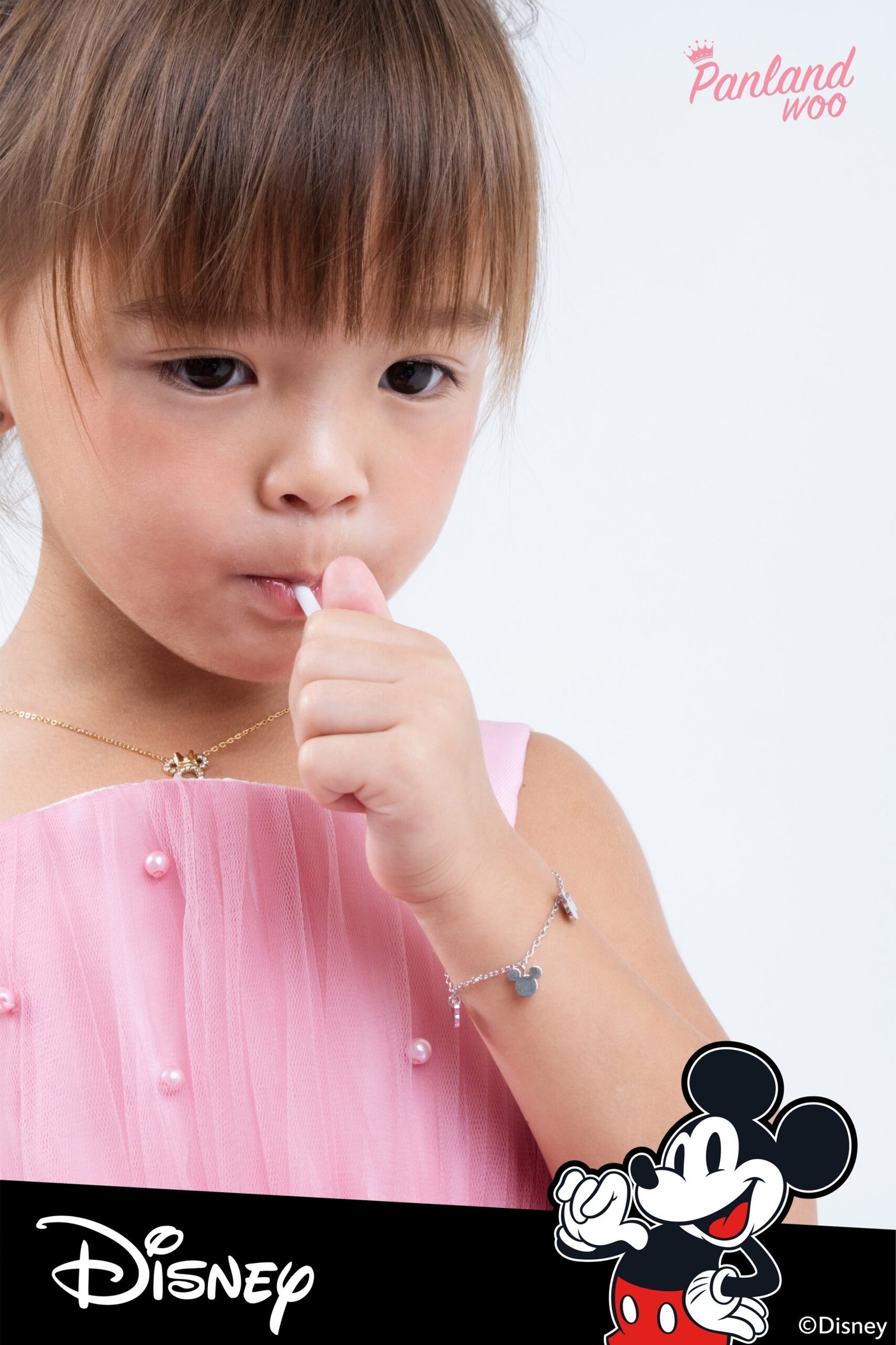 Panlandwoo Kids - Mickey & Minnie Mouse Collection - Gelang Tangan Titanium Anak Mayer Adjustable - Gambar 5