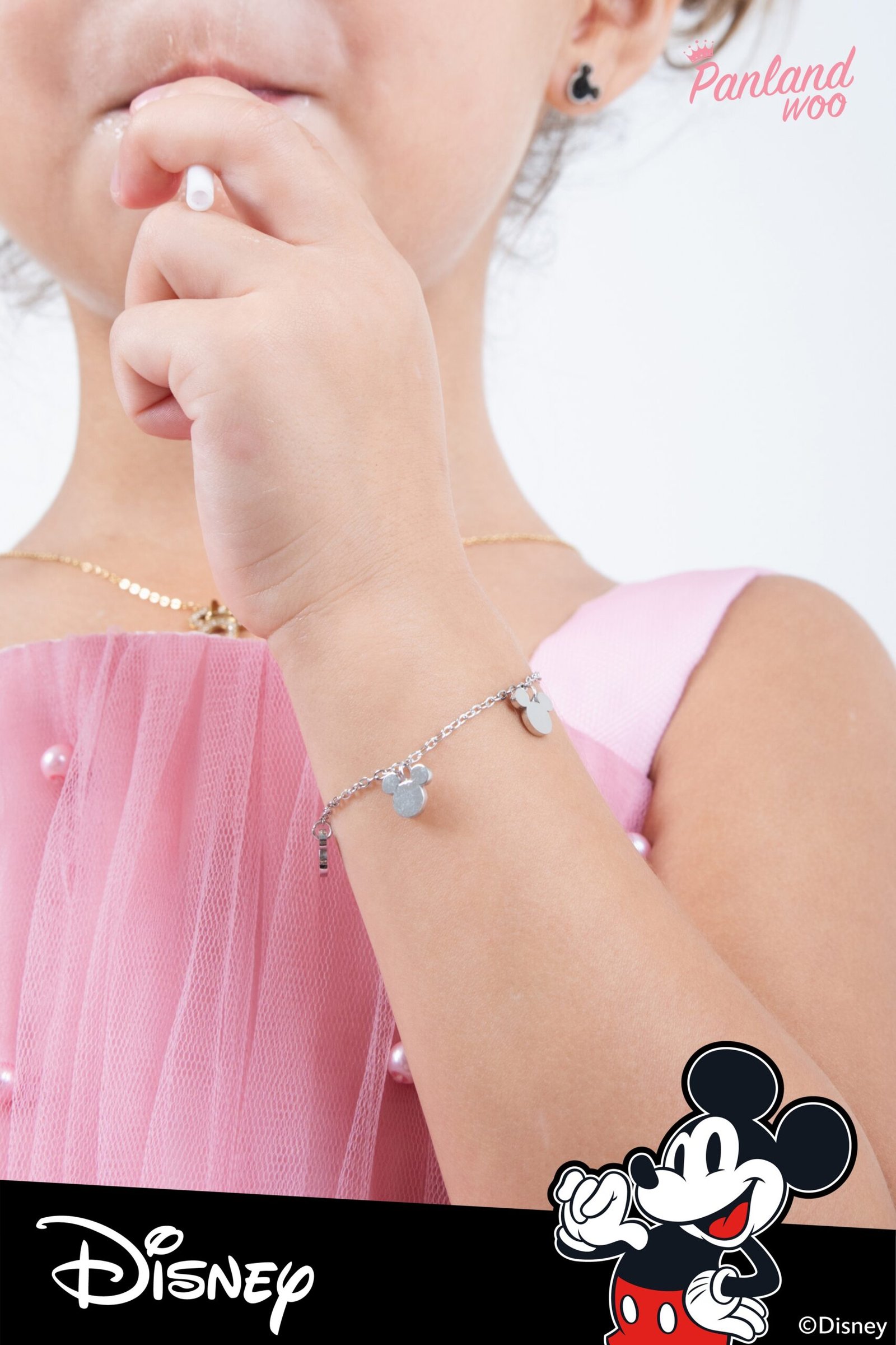 Panlandwoo Kids - Mickey & Minnie Mouse Collection - Gelang Tangan Titanium Anak Mayer Adjustable - Gambar 3