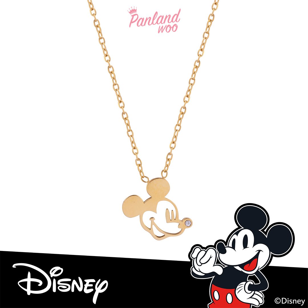Panlandwoo Kids - Mickey & Minnie Mouse Collection - Kalung Titanium Anak Aadin Adjustable