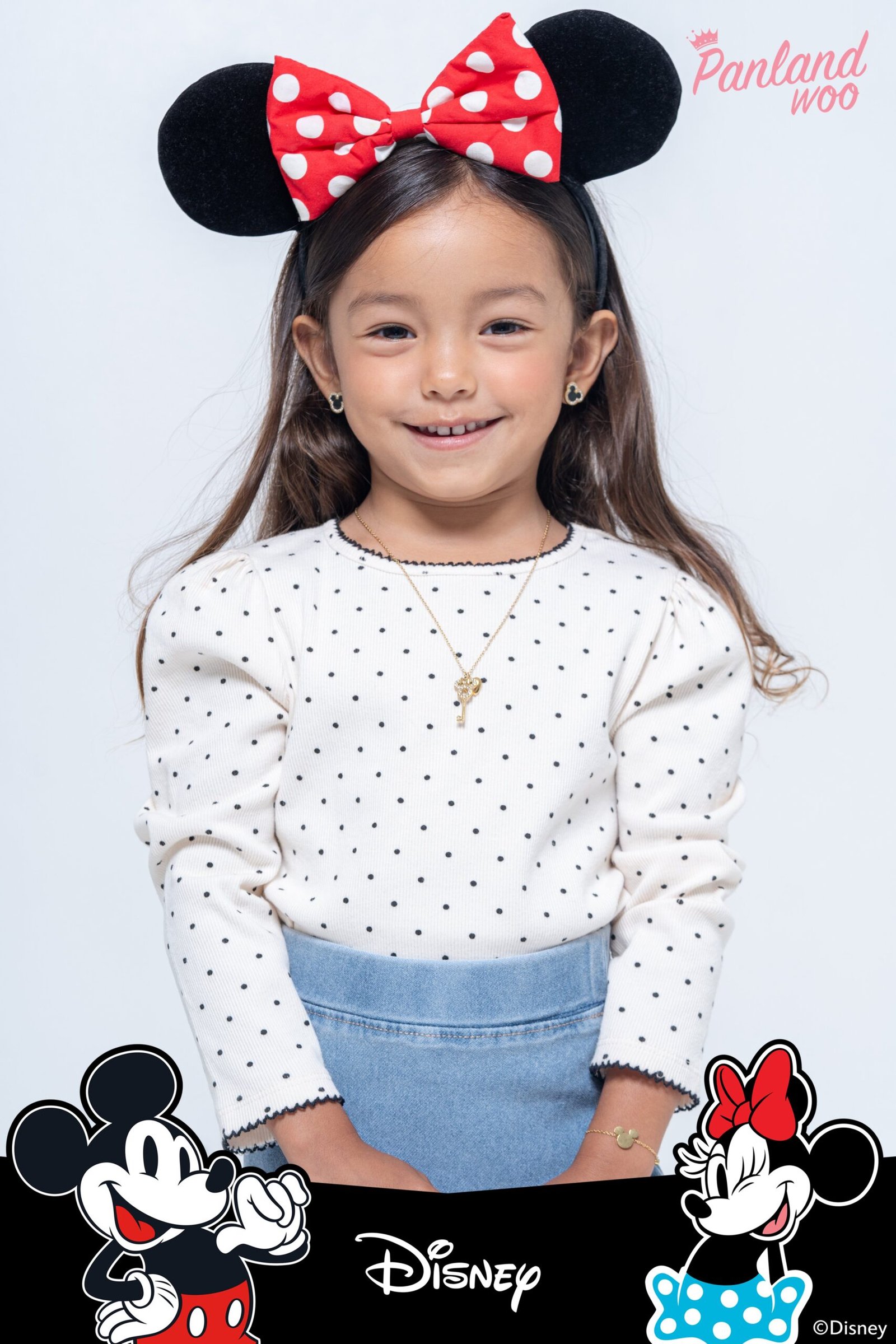 Panlandwoo Kids - Mickey & Minnie Mouse Collection - Kalung Titanium Anak Honeydew Adjustable - Gambar 3